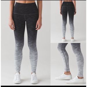 lululemon athletica Gradient Black to Gray Leggings